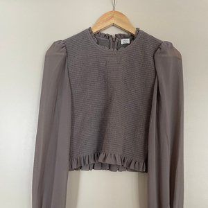 Aritzia Wilfred Blouse in Taupe, Size M